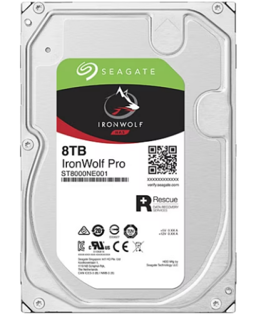 Seagate 3.5" 8 TB Ironwolf Pro ST8000NE001 SATA 3.0 7200 RPM Hard Disk