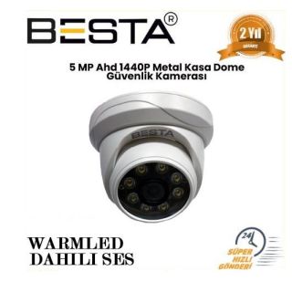 5 MP Ahd 1440P WARM LED Dome Güvenlik Kamerası KD-9423W